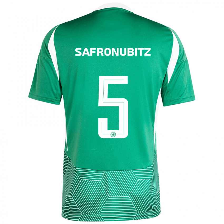 Kinder Dan Safronubitz #5 Grün Weiß Heimtrikot Trikot 2024/25 T-Shirt