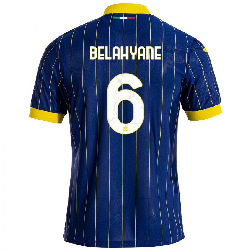 Kinder Reda Belahyane #6 Blau Gelb Heimtrikot Trikot 2024/25 T-Shirt