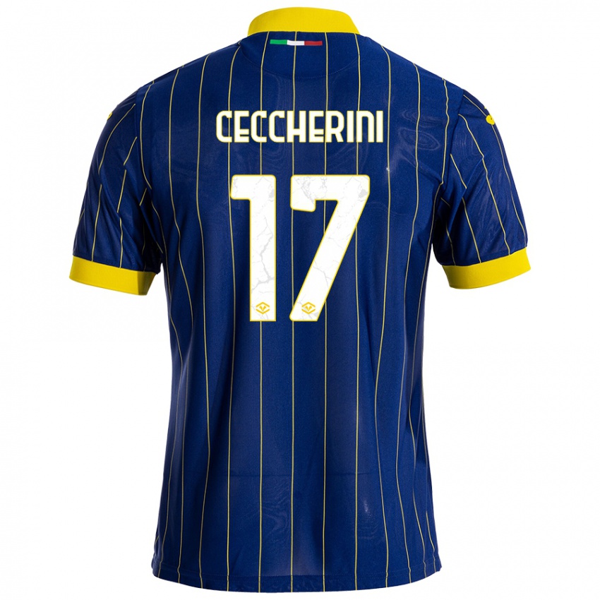 Kinder Federico Ceccherini #17 Blau Gelb Heimtrikot Trikot 2024/25 T-Shirt