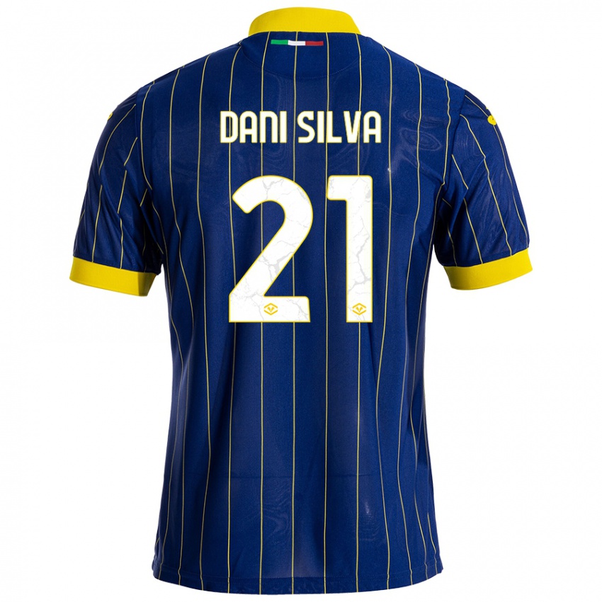 Kinder Dani Silva #21 Blau Gelb Heimtrikot Trikot 2024/25 T-Shirt