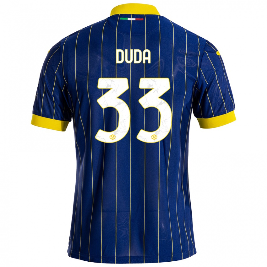 Kinder Ondrej Duda #33 Blau Gelb Heimtrikot Trikot 2024/25 T-Shirt