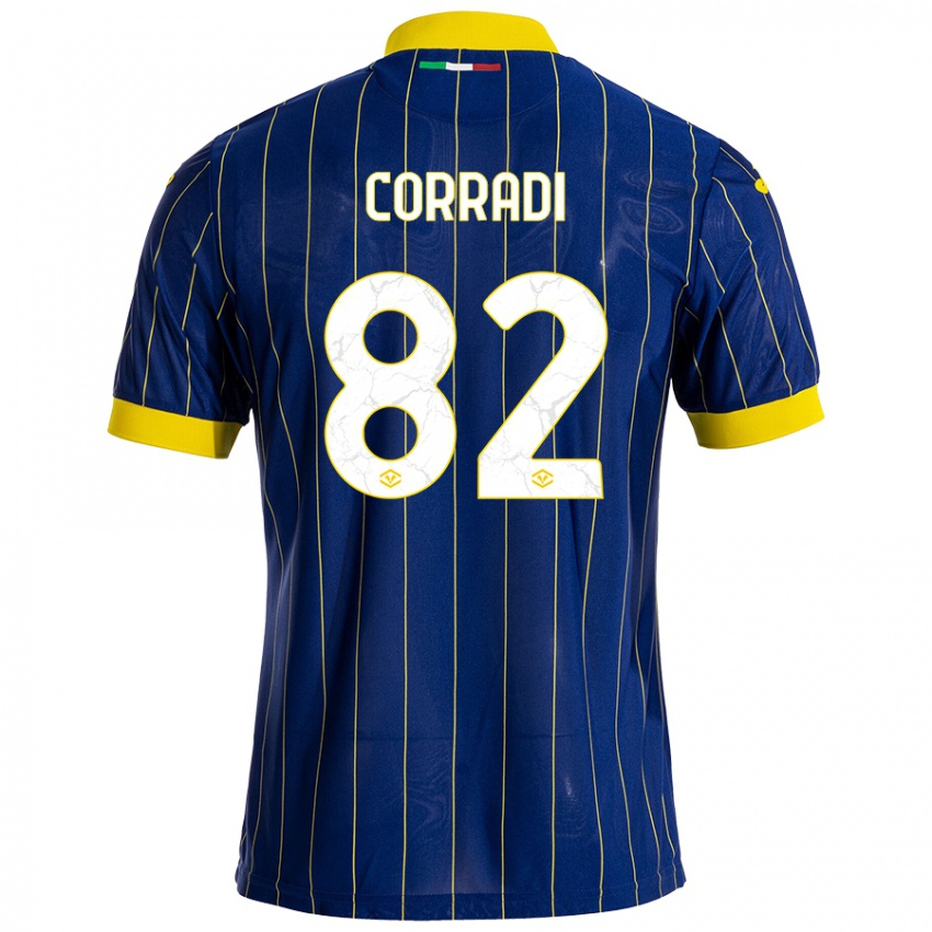 Kinder Christian Corradi #82 Blau Gelb Heimtrikot Trikot 2024/25 T-Shirt