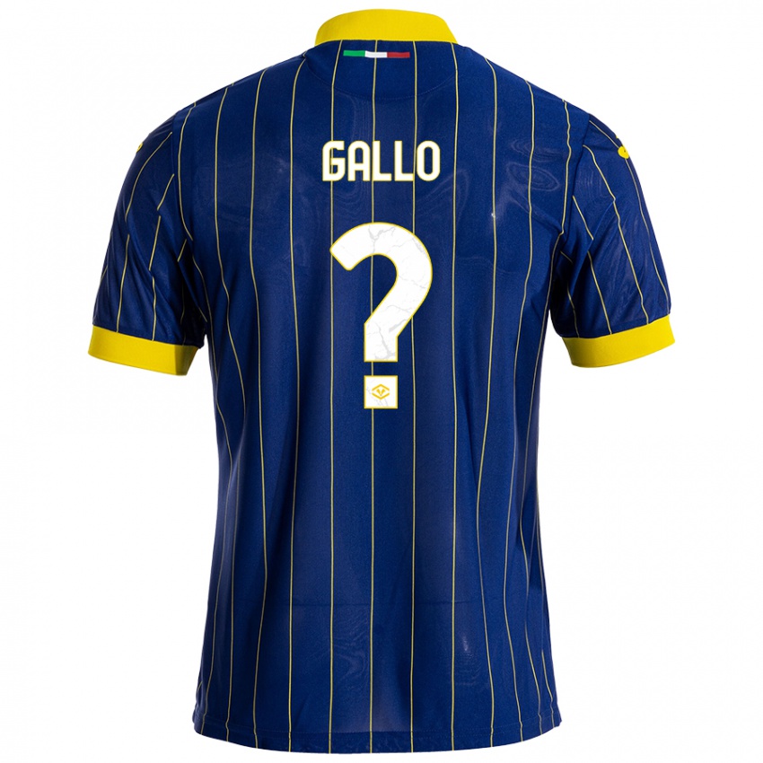 Kinder Alessio Gallo #0 Blau Gelb Heimtrikot Trikot 2024/25 T-Shirt