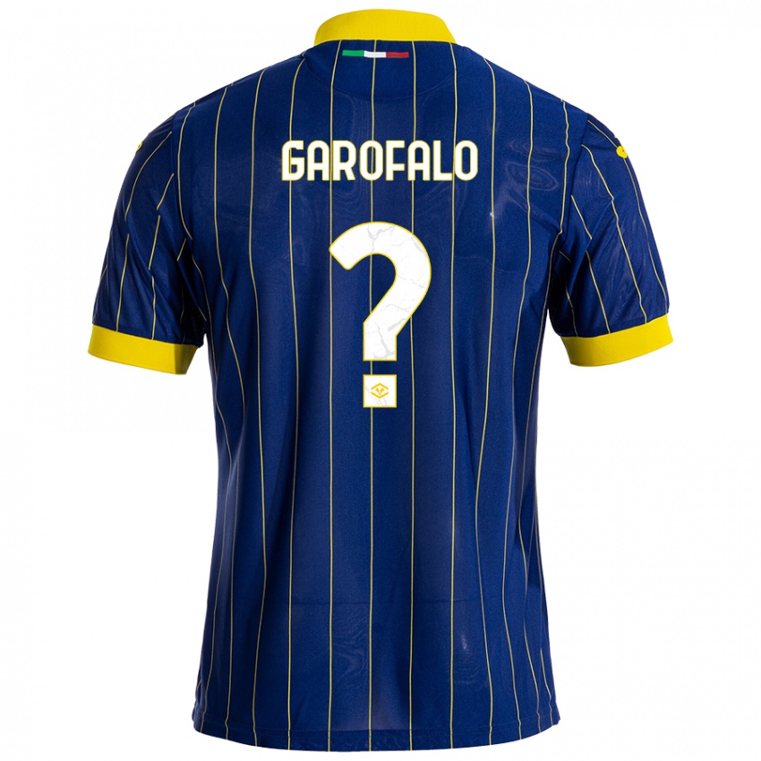 Kinder Lorenzo Garofalo #0 Blau Gelb Heimtrikot Trikot 2024/25 T-Shirt