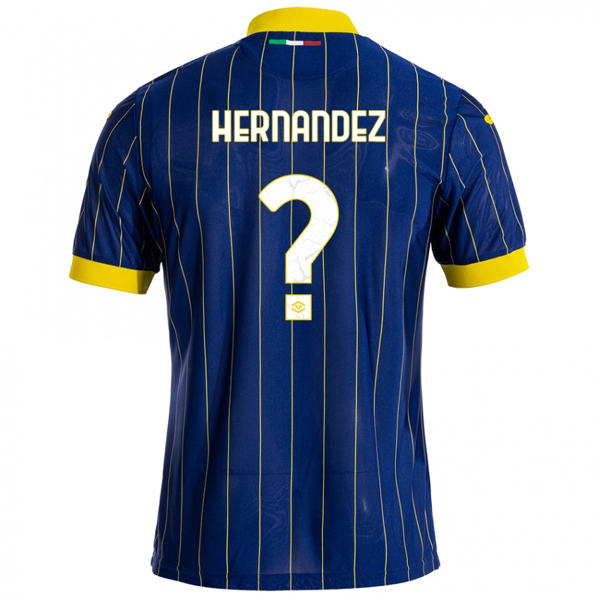 Kinder Joaquin Hernandez #0 Blau Gelb Heimtrikot Trikot 2024/25 T-Shirt