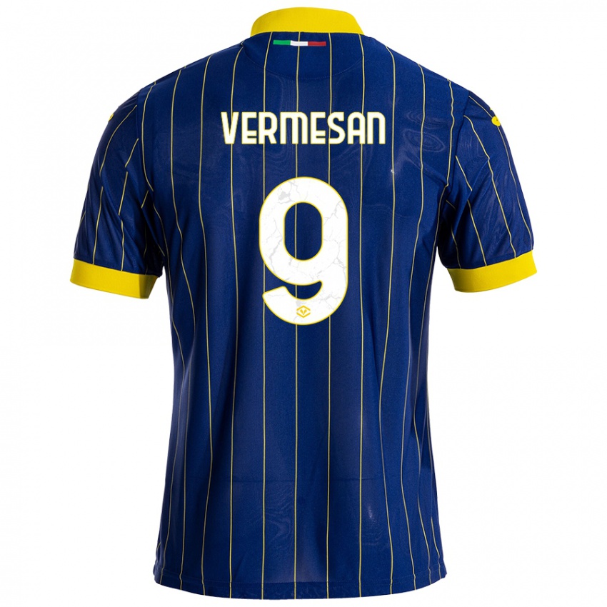 Kinder Ioan Vermesan #9 Blau Gelb Heimtrikot Trikot 2024/25 T-Shirt