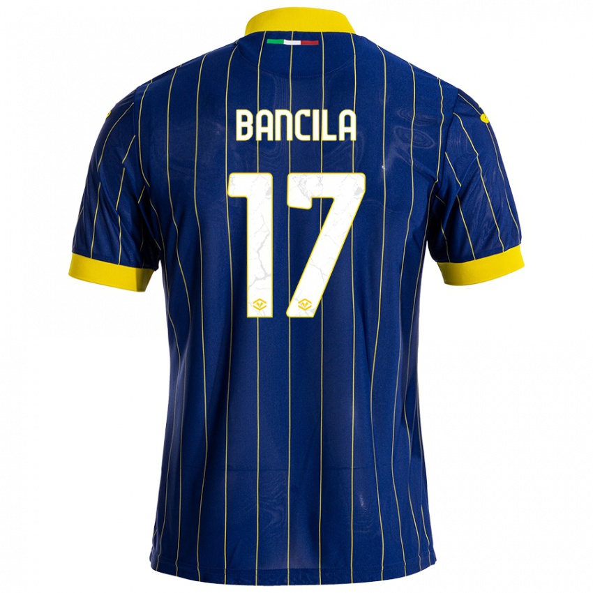 Kinder Darius Bancila #17 Blau Gelb Heimtrikot Trikot 2024/25 T-Shirt