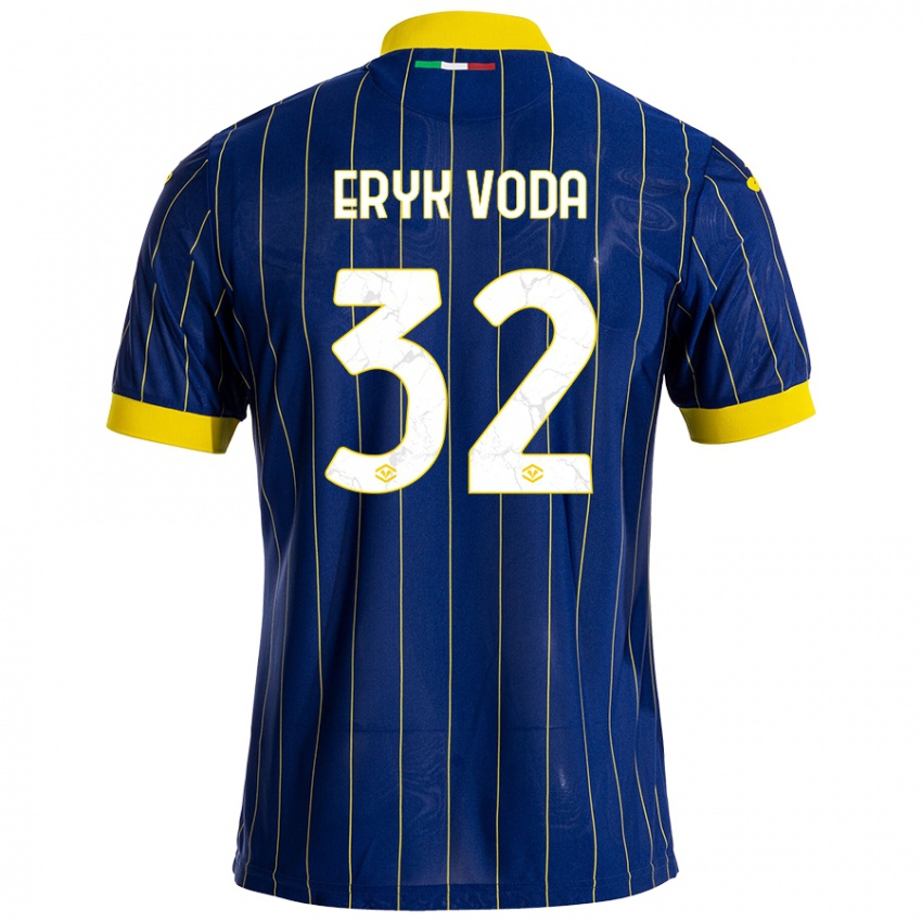 Kinder Andrei Eryk Voda #32 Blau Gelb Heimtrikot Trikot 2024/25 T-Shirt