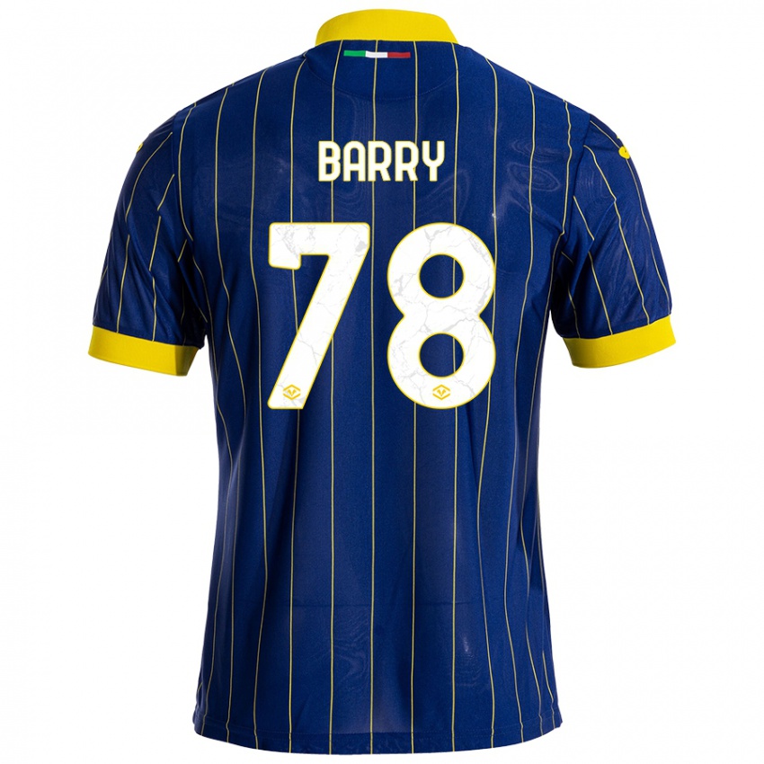 Kinder Oumar Barry #78 Blau Gelb Heimtrikot Trikot 2024/25 T-Shirt