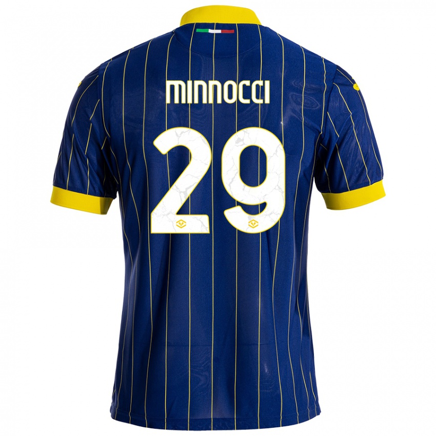 Kinder Valerio Minnocci #29 Blau Gelb Heimtrikot Trikot 2024/25 T-Shirt