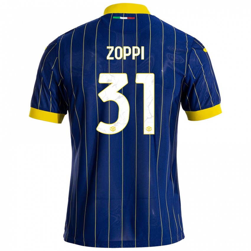 Kinder Sofia Zoppi #31 Blau Gelb Heimtrikot Trikot 2024/25 T-Shirt