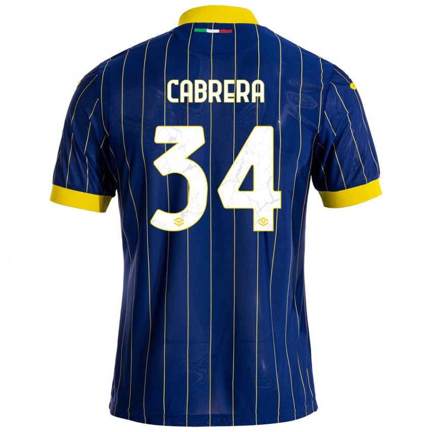 Kinder Ilena Cabrera #34 Blau Gelb Heimtrikot Trikot 2024/25 T-Shirt