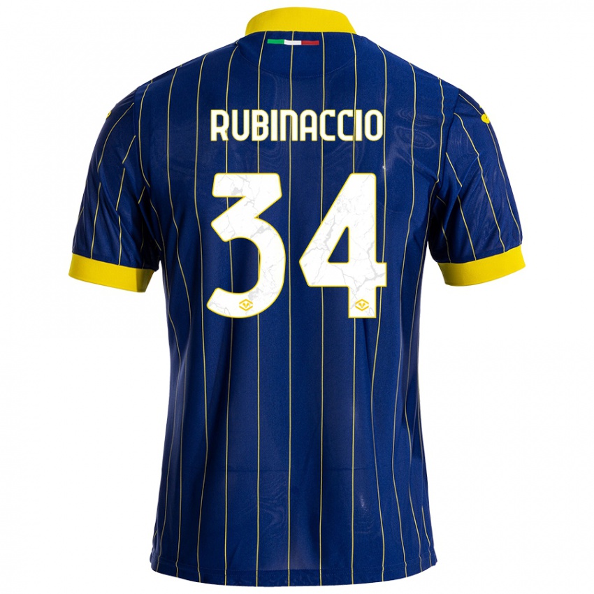 Kinder Nikol Rubinaccio #34 Blau Gelb Heimtrikot Trikot 2024/25 T-Shirt