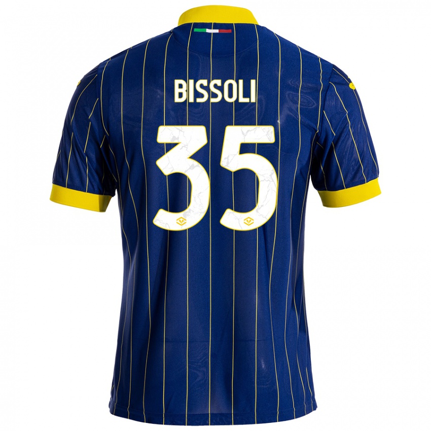 Kinder Noemí Bissoli #35 Blau Gelb Heimtrikot Trikot 2024/25 T-Shirt