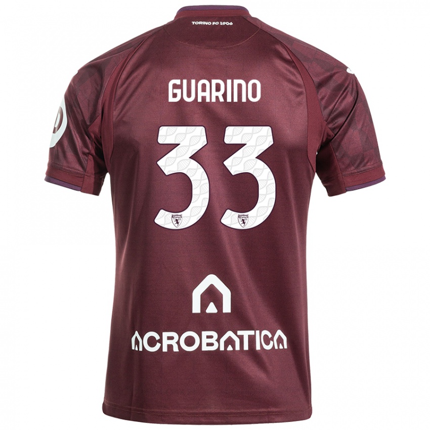 Kinder Rita Guarino #33 Kastanienbraun Weiß Heimtrikot Trikot 2024/25 T-Shirt