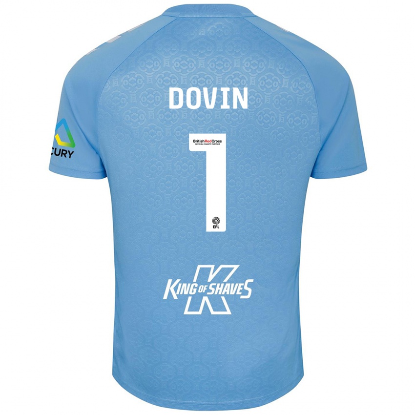 Kinder Oliver Dovin #1 Blau Weiß Heimtrikot Trikot 2024/25 T-Shirt