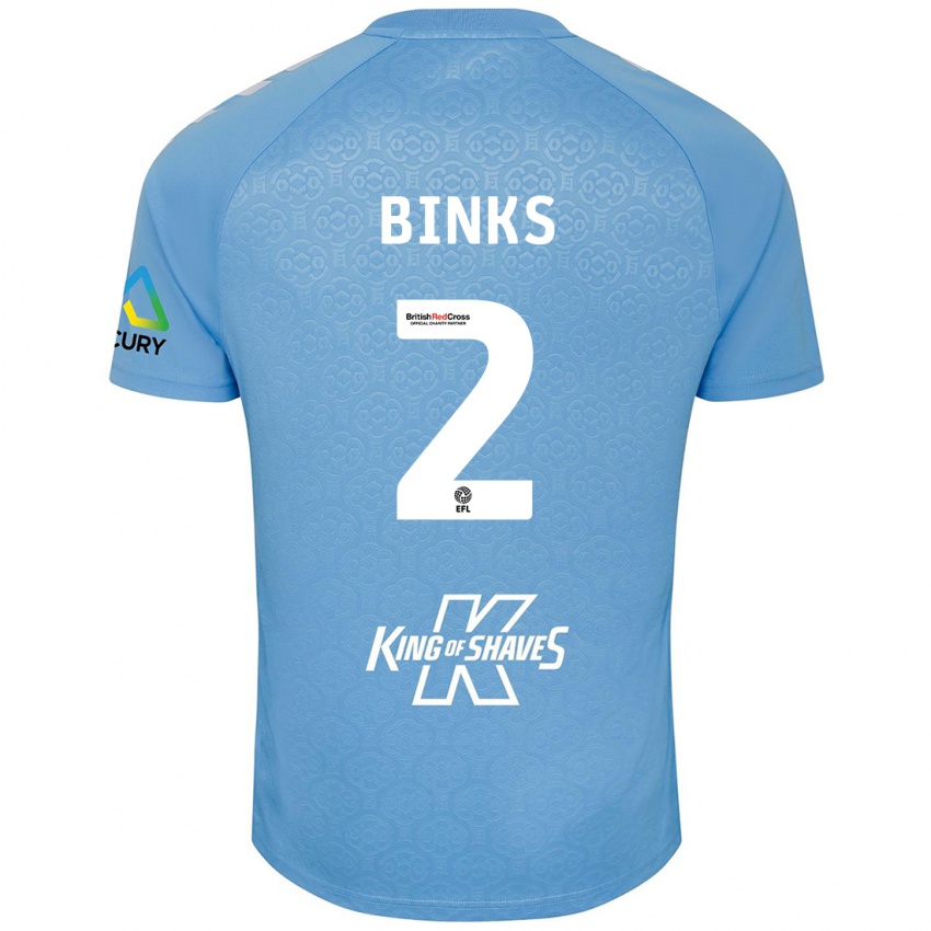 Kinder Luis Binks #2 Blau Weiß Heimtrikot Trikot 2024/25 T-Shirt