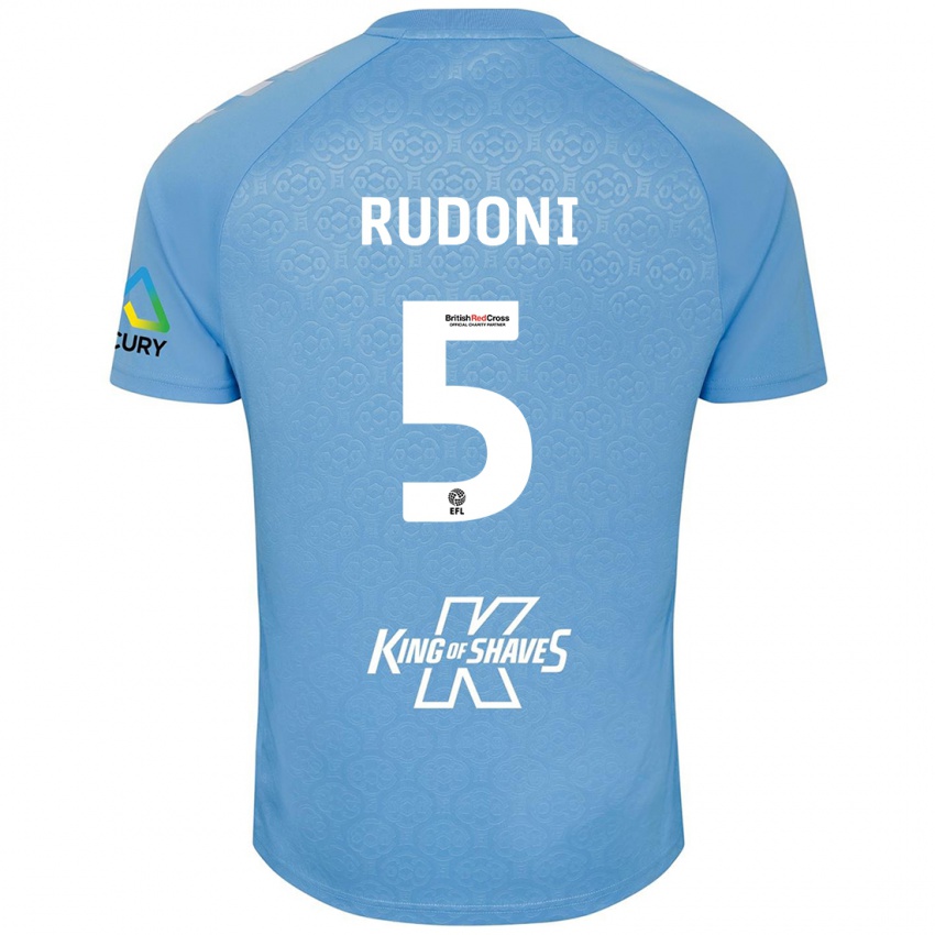 Kinder Jack Rudoni #5 Blau Weiß Heimtrikot Trikot 2024/25 T-Shirt