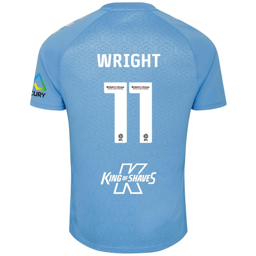 Kinder Haji Wright #11 Blau Weiß Heimtrikot Trikot 2024/25 T-Shirt