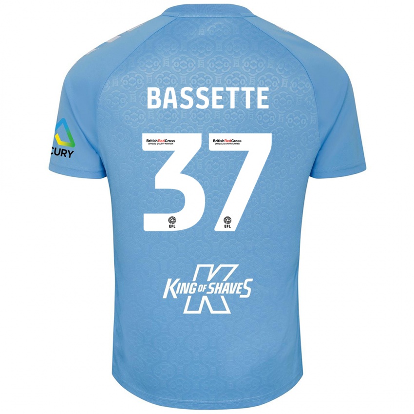 Kinder Norman Bassette #37 Blau Weiß Heimtrikot Trikot 2024/25 T-Shirt