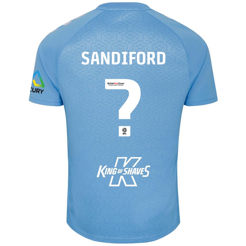 Kinder Greg Sandiford #0 Blau Weiß Heimtrikot Trikot 2024/25 T-Shirt