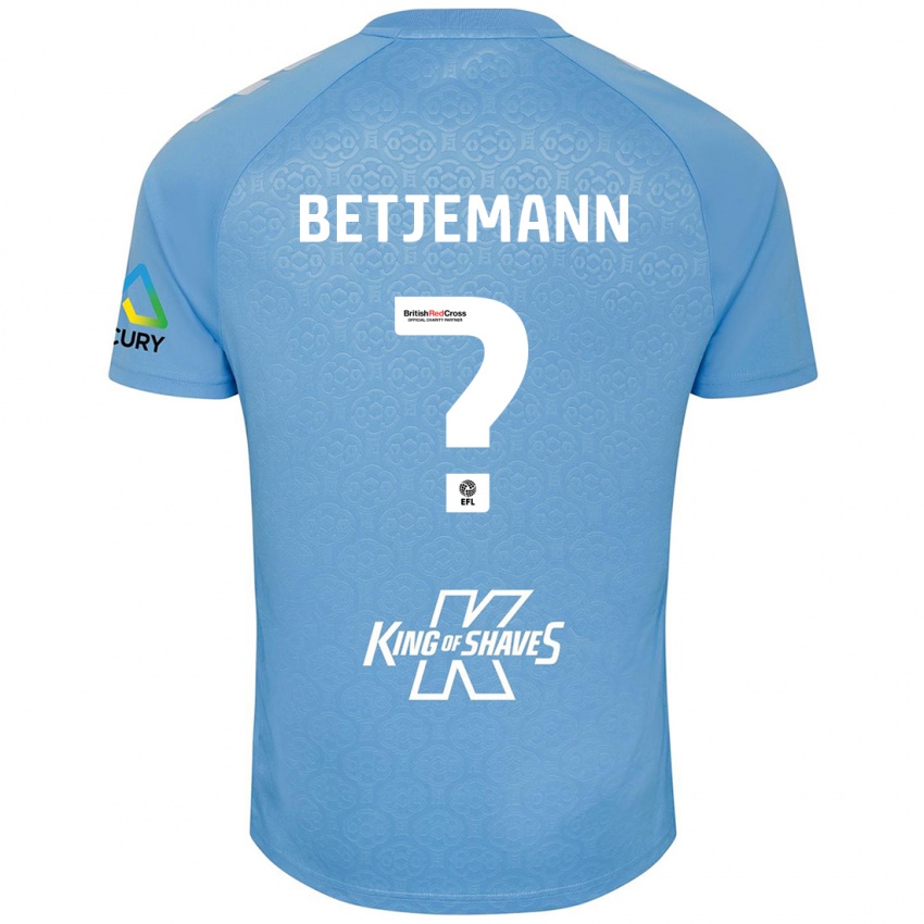 Kinder Elliot Betjemann #0 Blau Weiß Heimtrikot Trikot 2024/25 T-Shirt