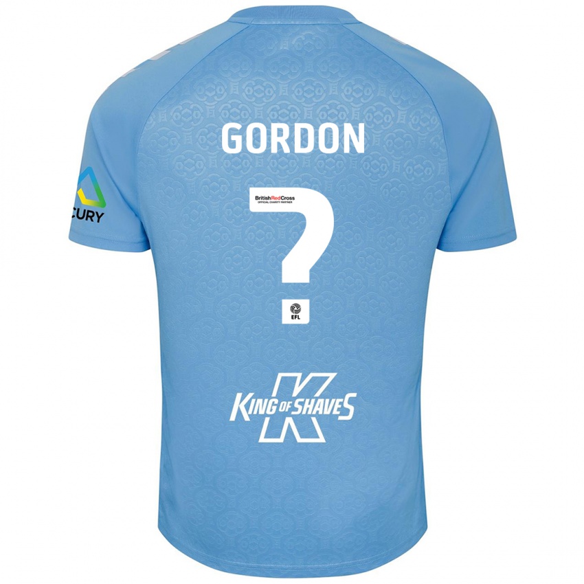 Kinder Joshua Gordon #0 Blau Weiß Heimtrikot Trikot 2024/25 T-Shirt