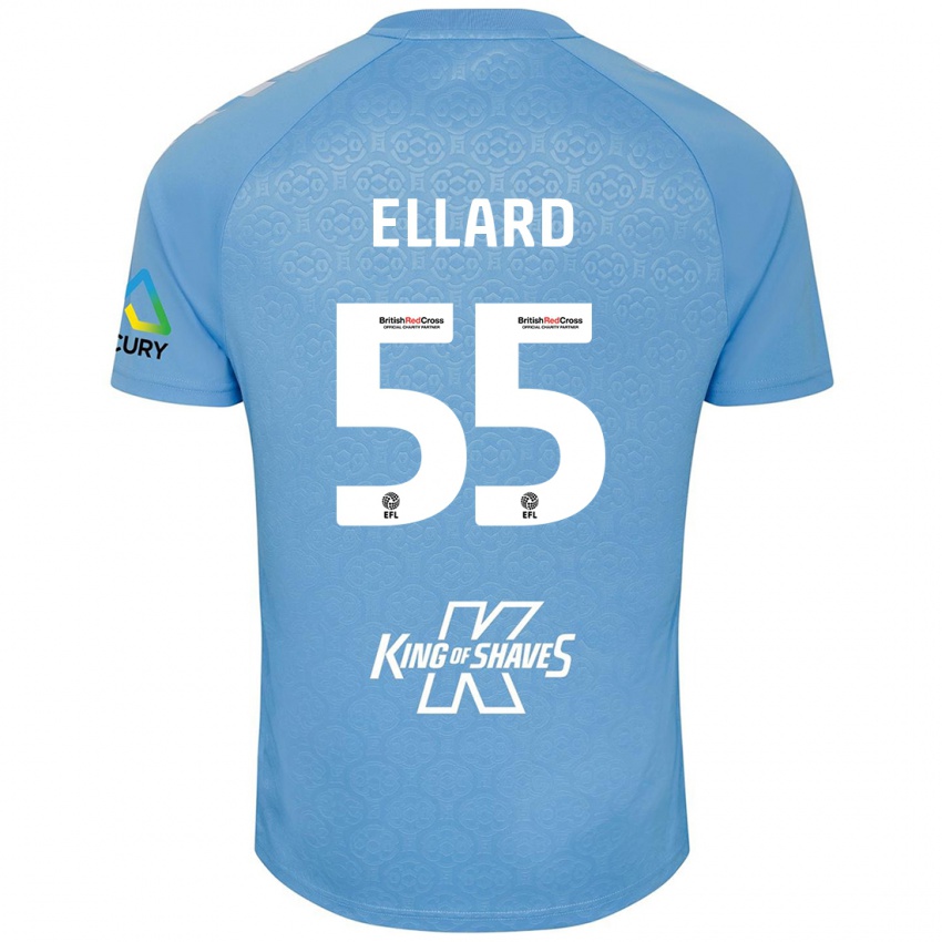 Kinder Aston Ellard #55 Blau Weiß Heimtrikot Trikot 2024/25 T-Shirt