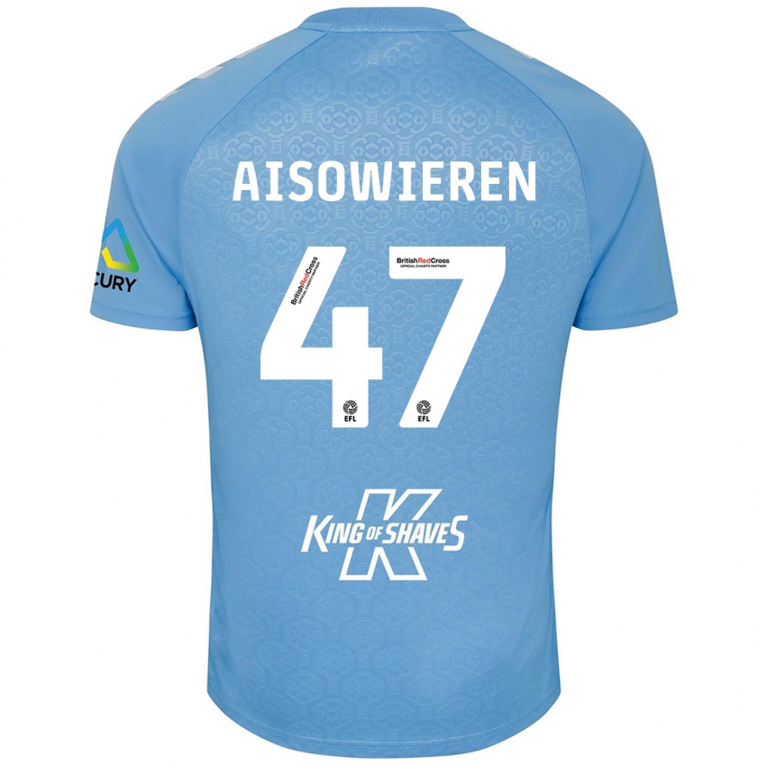 Kinder Evan Eghosa Aisowieren #47 Blau Weiß Heimtrikot Trikot 2024/25 T-Shirt