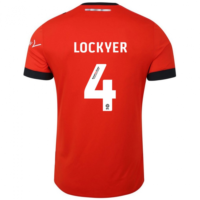 Kinder Tom Lockyer #4 Orange Schwarz Heimtrikot Trikot 2024/25 T-Shirt