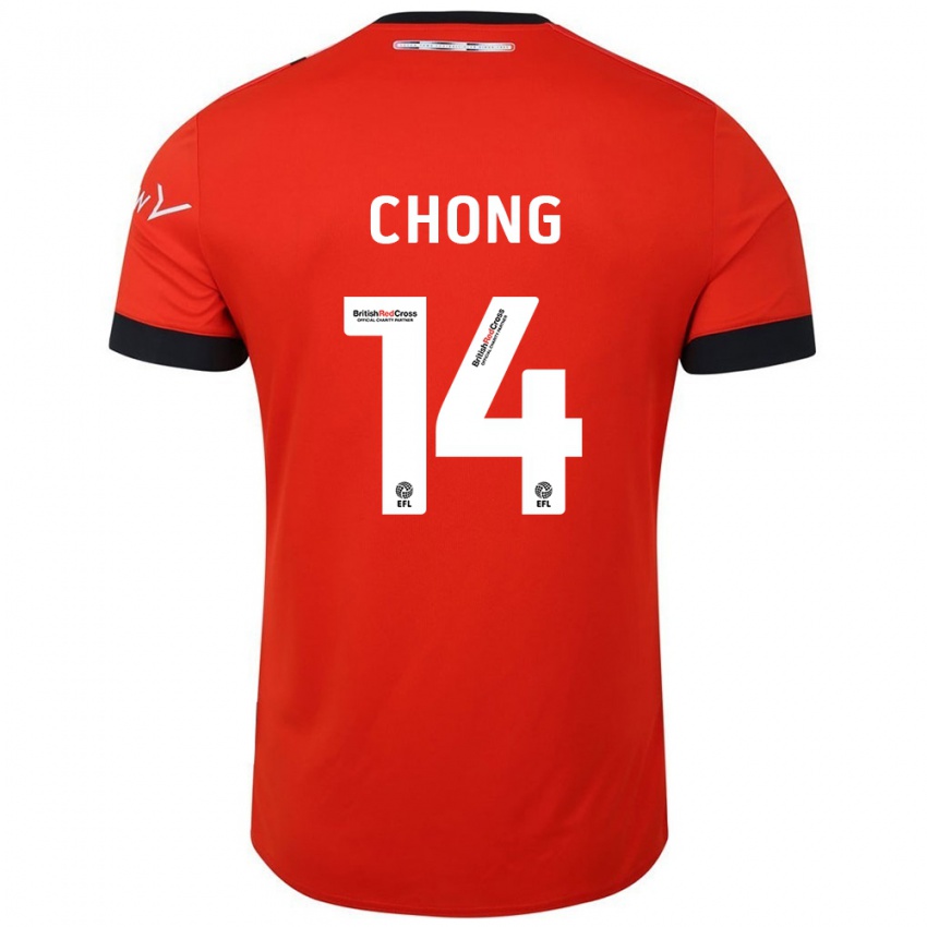 Kinder Tahith Chong #14 Orange Schwarz Heimtrikot Trikot 2024/25 T-Shirt