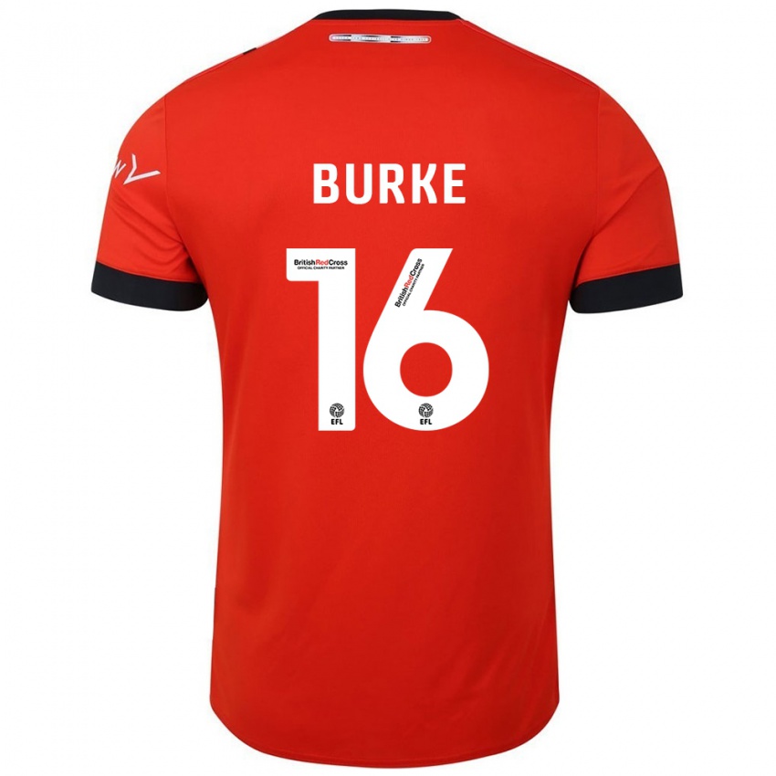 Kinder Reece Burke #16 Orange Schwarz Heimtrikot Trikot 2024/25 T-Shirt