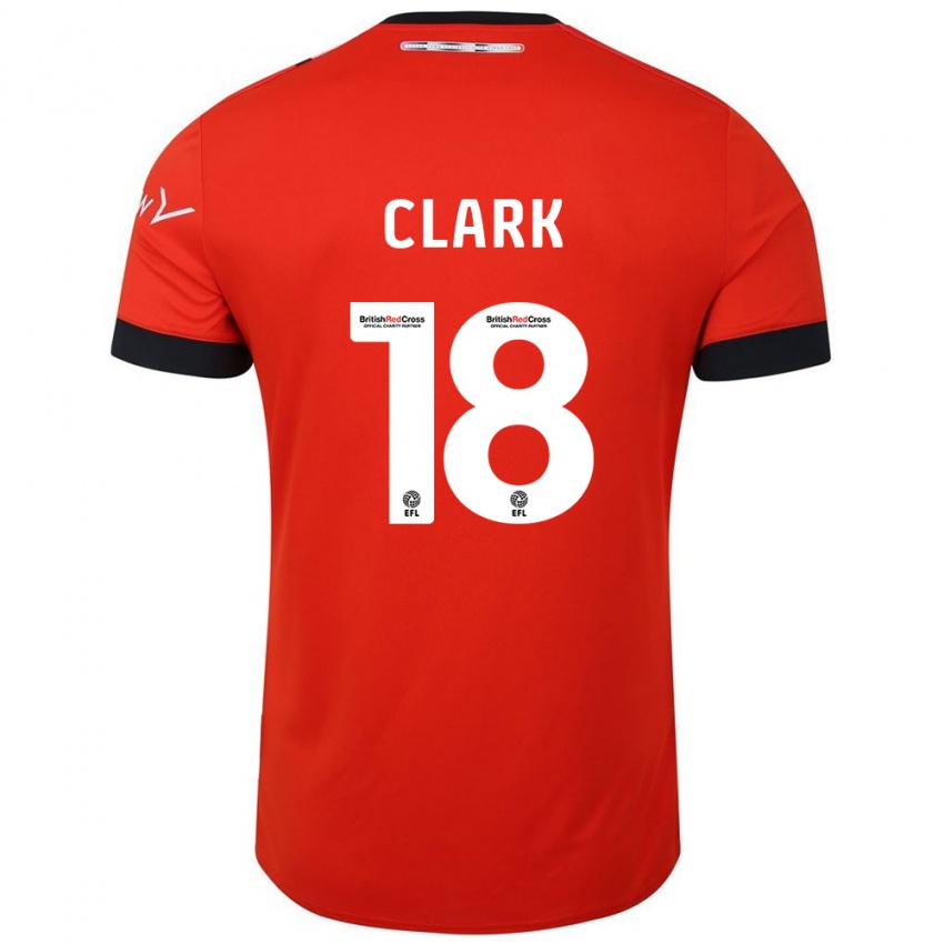 Kinder Jordan Clark #18 Orange Schwarz Heimtrikot Trikot 2024/25 T-Shirt