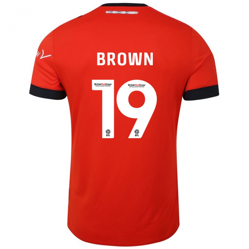 Kinder Jacob Brown #19 Orange Schwarz Heimtrikot Trikot 2024/25 T-Shirt