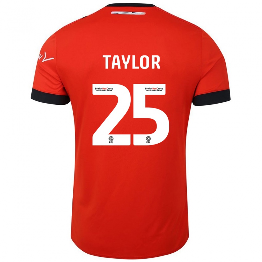 Kinder Joe Taylor #25 Orange Schwarz Heimtrikot Trikot 2024/25 T-Shirt