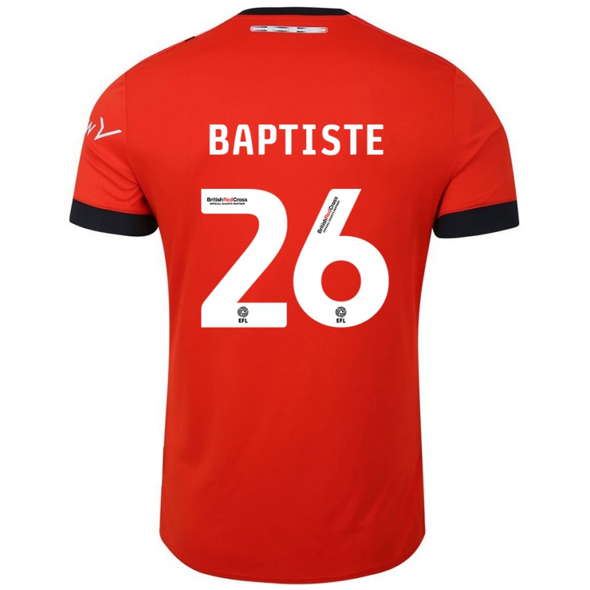 Kinder Shandon Baptiste #26 Orange Schwarz Heimtrikot Trikot 2024/25 T-Shirt