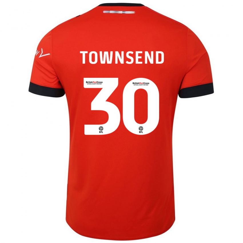 Kinder Andros Townsend #30 Orange Schwarz Heimtrikot Trikot 2024/25 T-Shirt