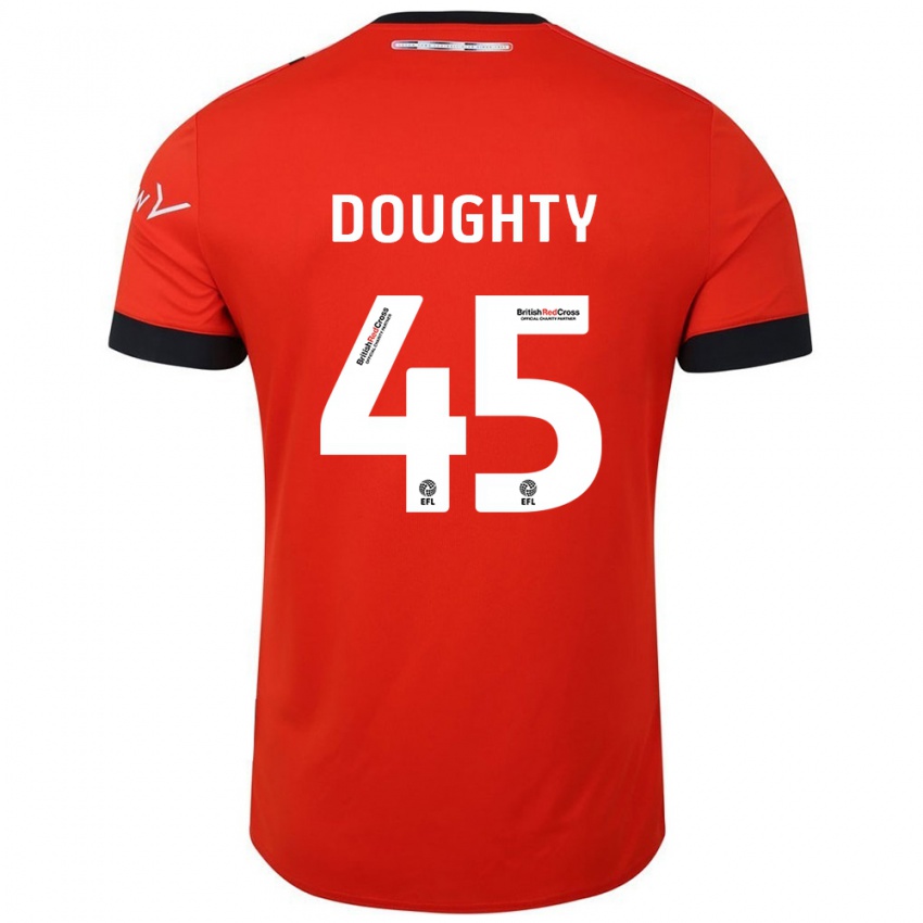 Kinder Alfie Doughty #45 Orange Schwarz Heimtrikot Trikot 2024/25 T-Shirt