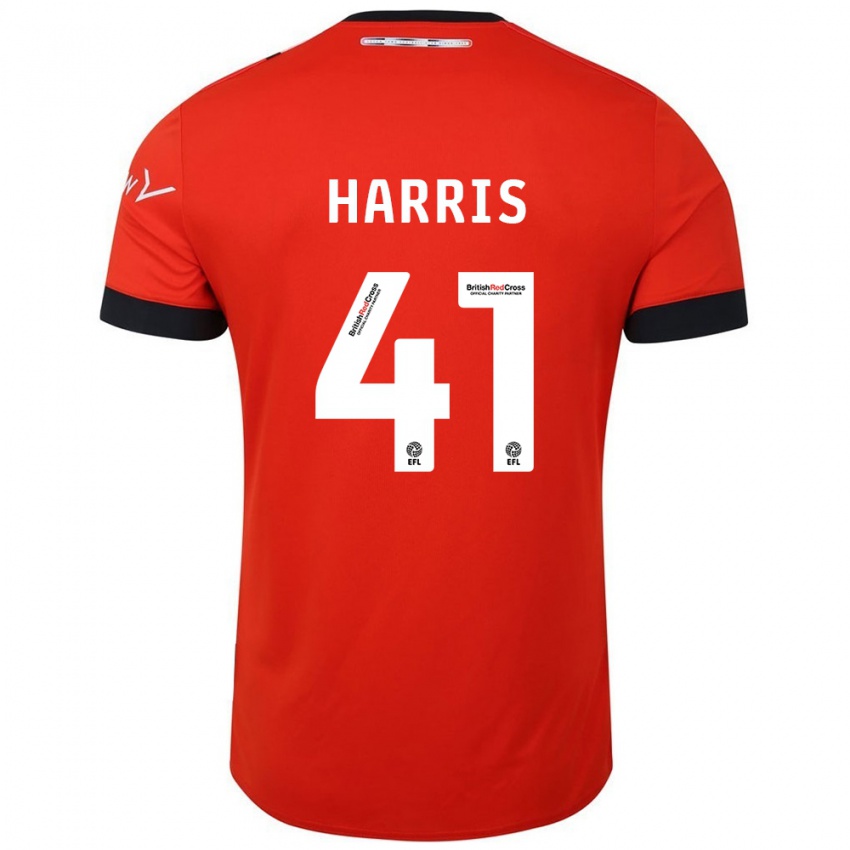 Kinder Taylan Harris #41 Orange Schwarz Heimtrikot Trikot 2024/25 T-Shirt