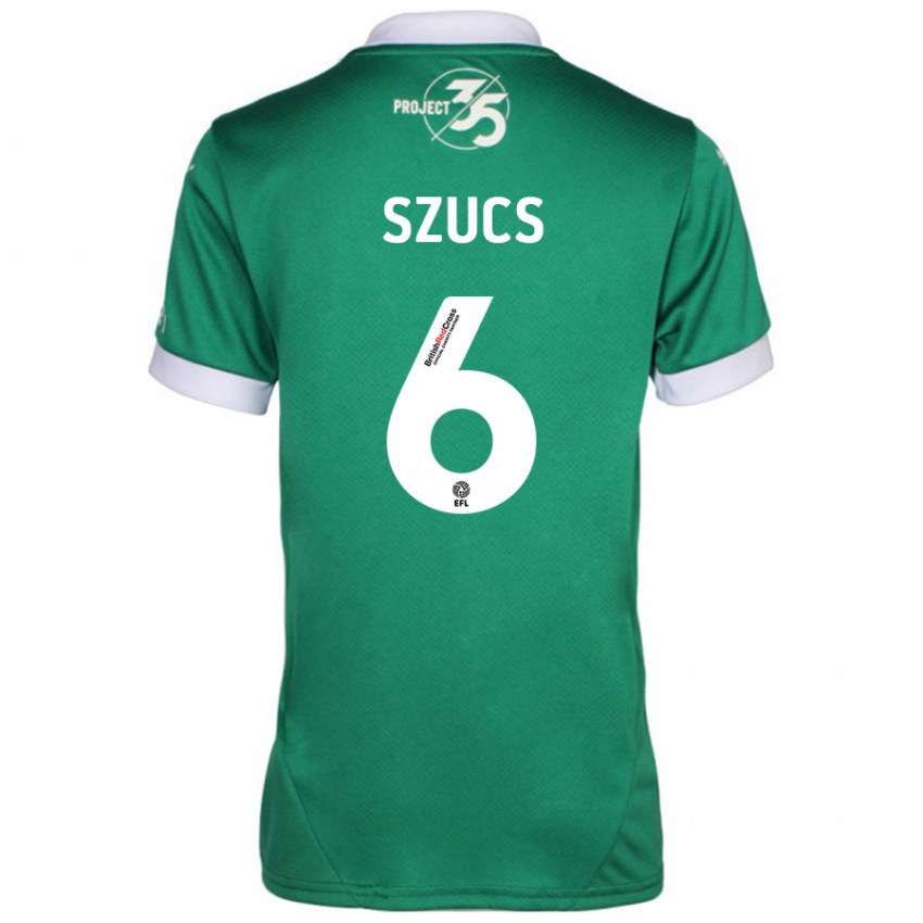 Kinder Kornél Szűcs #6 Grün Weiß Heimtrikot Trikot 2024/25 T-Shirt