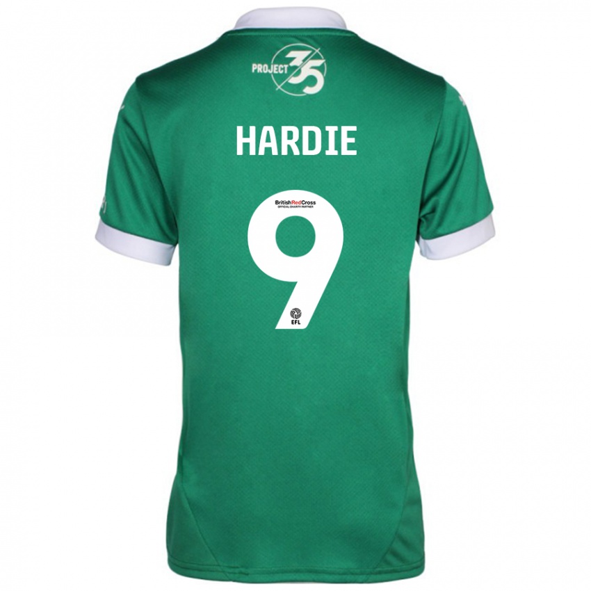 Kinder Ryan Hardie #9 Grün Weiß Heimtrikot Trikot 2024/25 T-Shirt