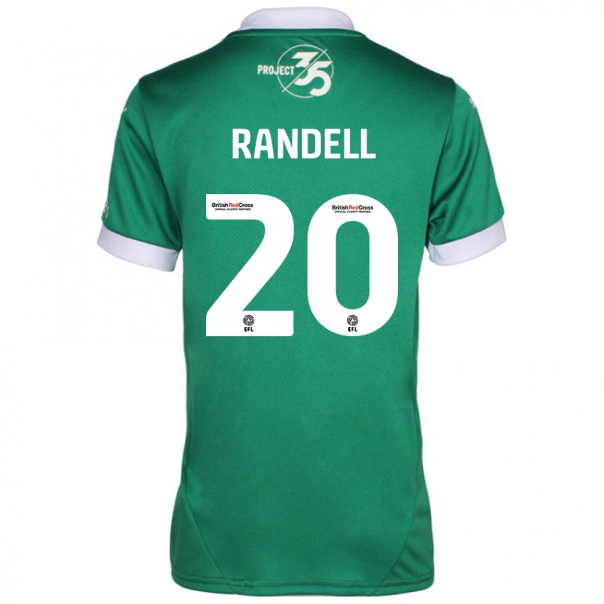 Kinder Adam Randell #20 Grün Weiß Heimtrikot Trikot 2024/25 T-Shirt