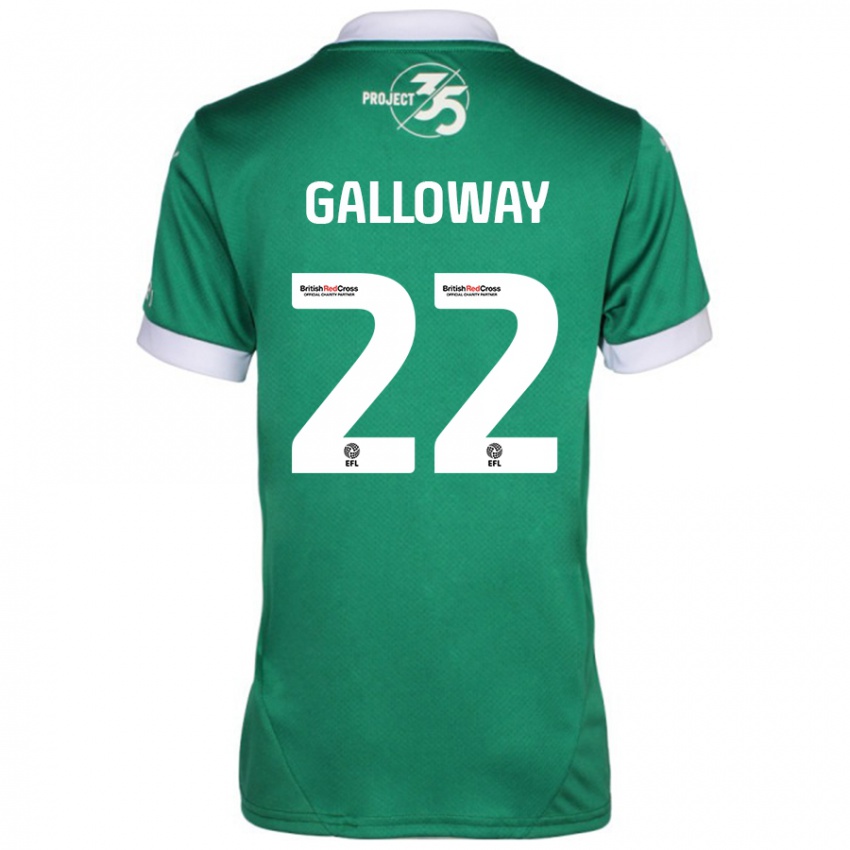 Kinder Brendan Galloway #22 Grün Weiß Heimtrikot Trikot 2024/25 T-Shirt