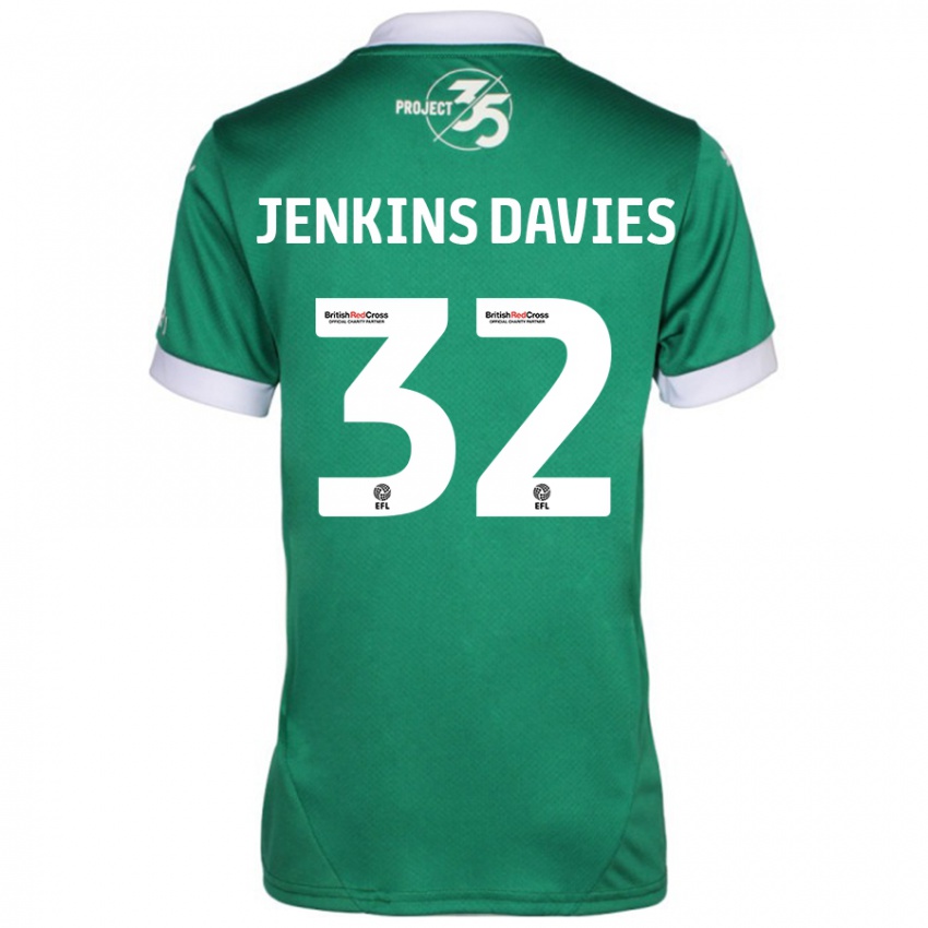 Kinder Will Jenkins-Davies #32 Grün Weiß Heimtrikot Trikot 2024/25 T-Shirt