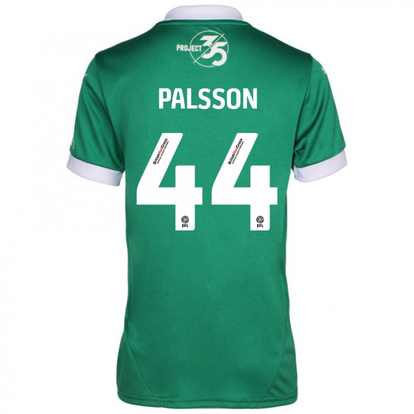 Kinder Victor Pálsson #44 Grün Weiß Heimtrikot Trikot 2024/25 T-Shirt