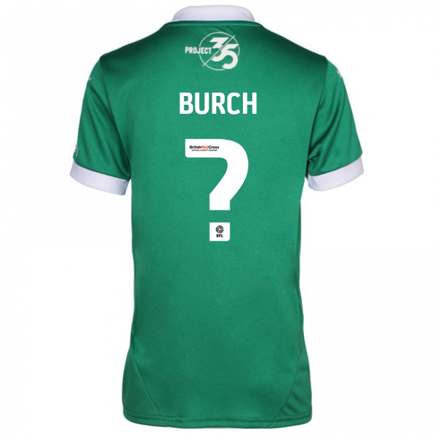 Kinder Kian Burch #0 Grün Weiß Heimtrikot Trikot 2024/25 T-Shirt