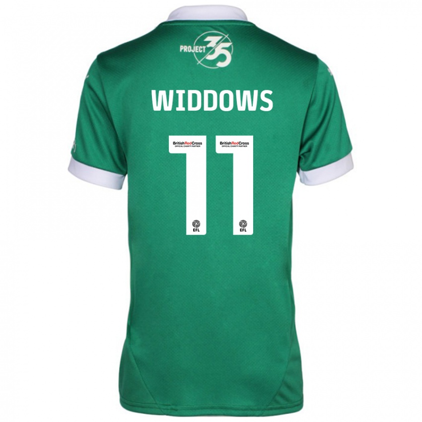 Kinder Jade Widdows #11 Grün Weiß Heimtrikot Trikot 2024/25 T-Shirt