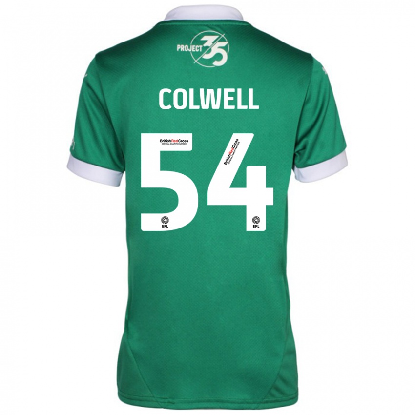 Kinder Lewis Colwell #54 Grün Weiß Heimtrikot Trikot 2024/25 T-Shirt