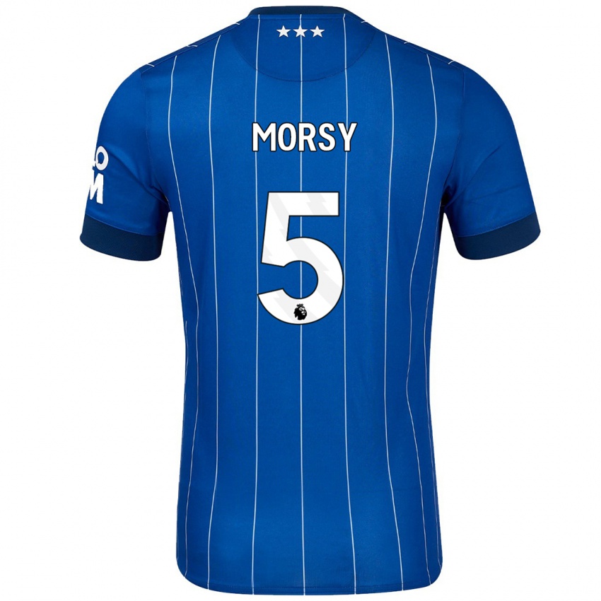 Kinder Samy Morsy #5 Marineblau Heimtrikot Trikot 2024/25 T-Shirt