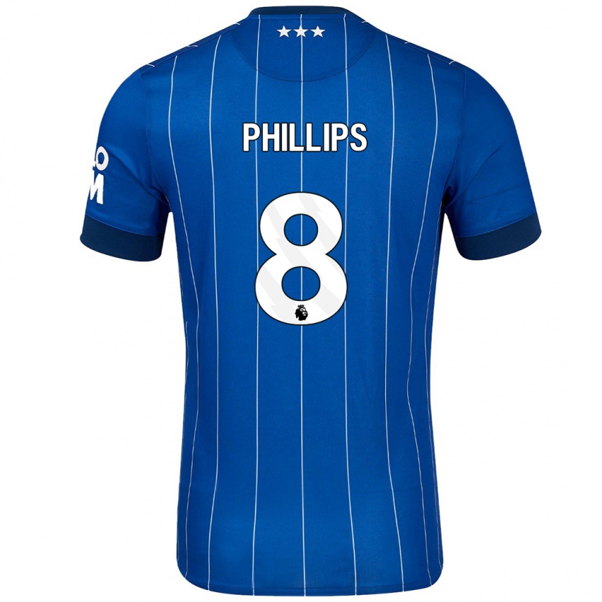 Kinder Kalvin Phillips #8 Marineblau Heimtrikot Trikot 2024/25 T-Shirt